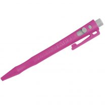 Detectable HD Retractable Pens - Gel Ink (Pack of 50) - Blue Ink, Pink Housing, with Clip