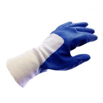 Detectable Nitrile Gloves with Woven Cuffs - Partially Coated