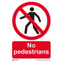 'No Pedestrians' Sign